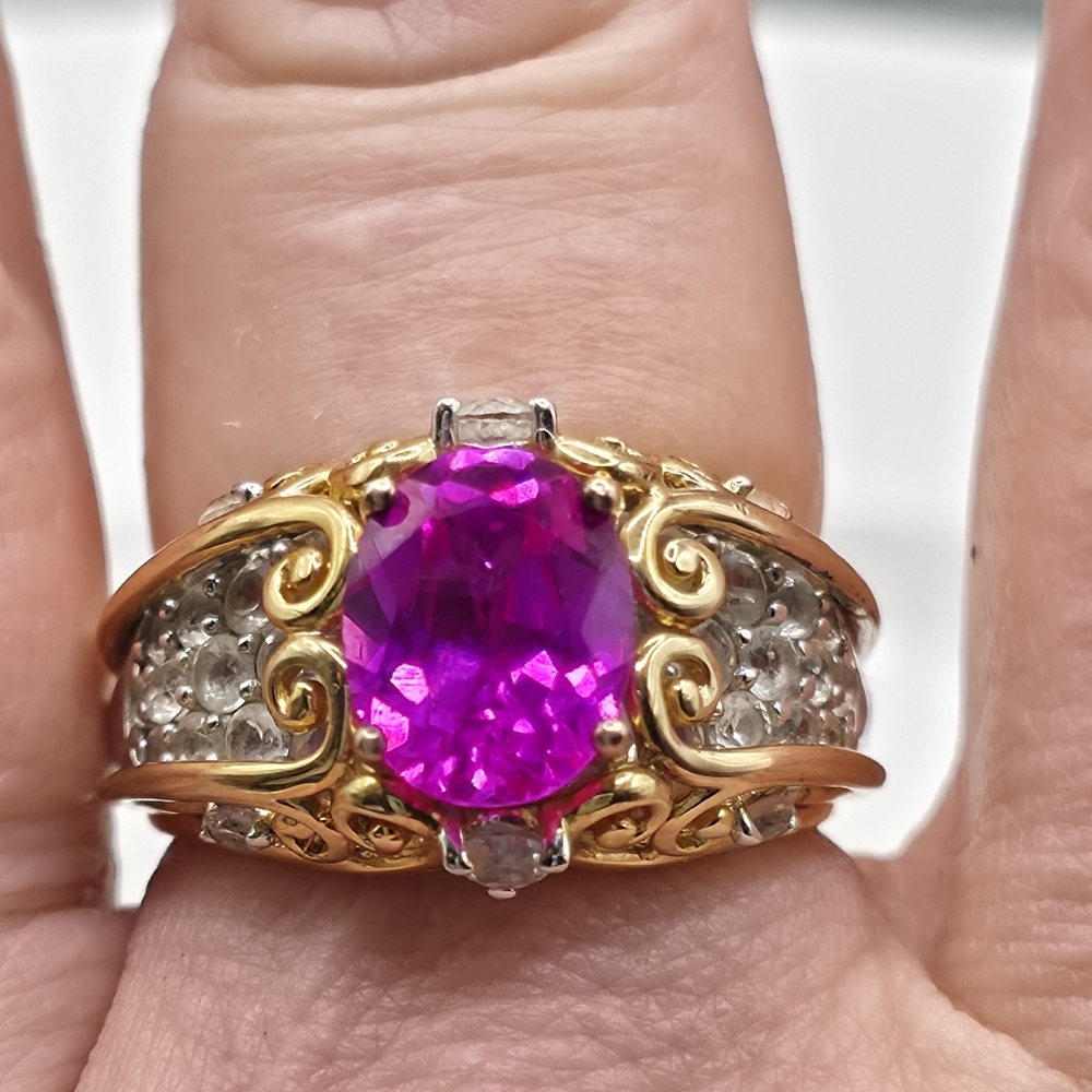 Victoria Wieck Lab Created Pink Ruby - Picture 5 of 9